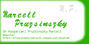 marcell pruzsinszky business card